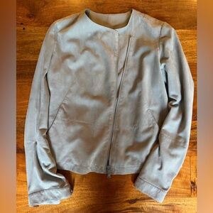 Brunello Cucinelli Gray Suede Jacket